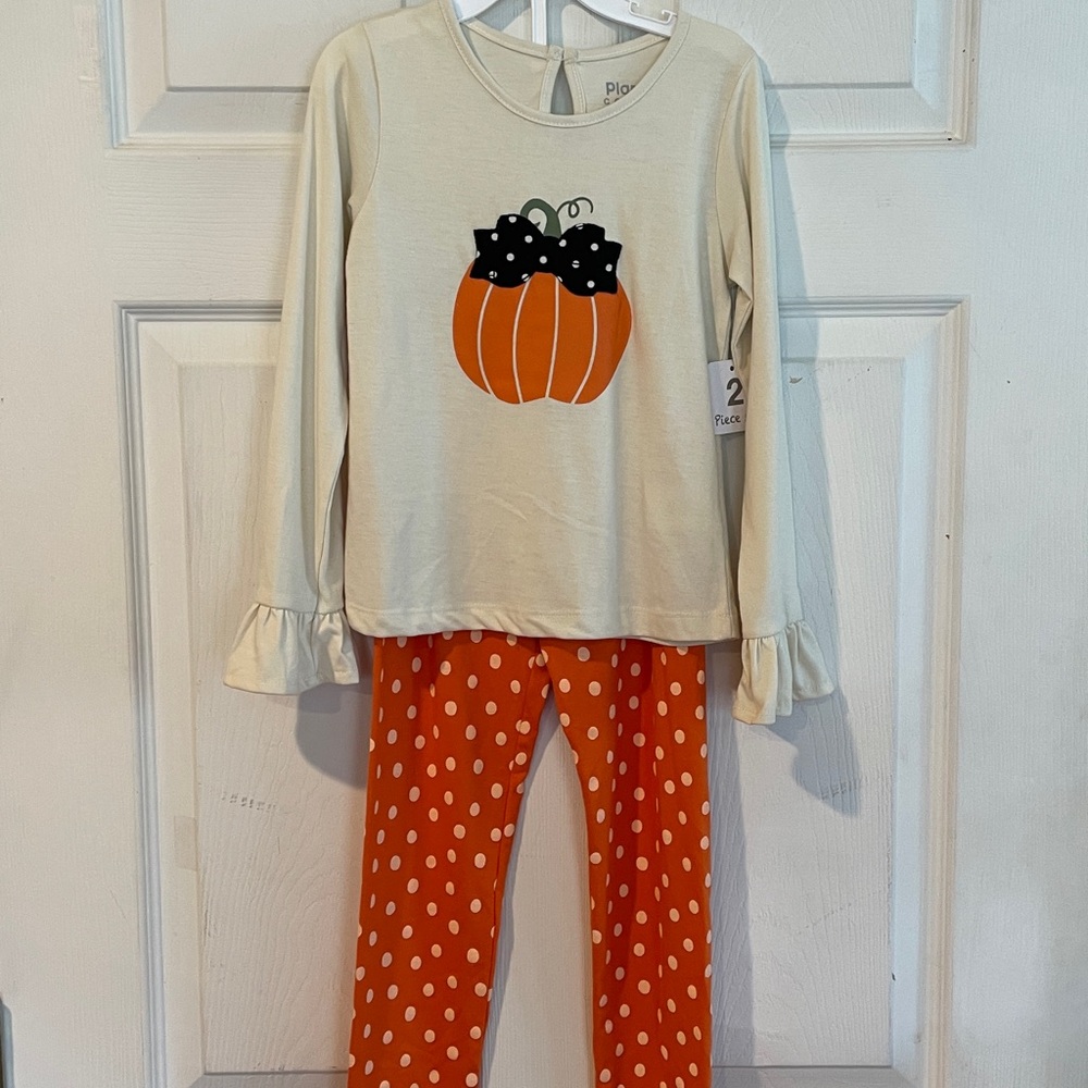 Planet Cotton Size 6 Pumpkin Outfit NWT